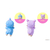 ドリームズ HIPPERS monchhichi COLORS Wink Series ﾋﾂﾊﾟ-ｽﾞﾓﾝﾁﾂﾁ02ｶﾗ-ｽﾞ-イメージ2