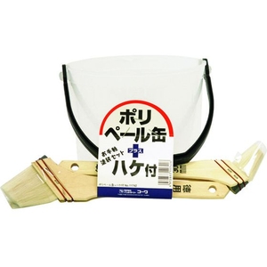 インダストリーコーワ ポリペール缶ハケ付セット1.5L+30mm+50mm FC918HW-3229475-イメージ1
