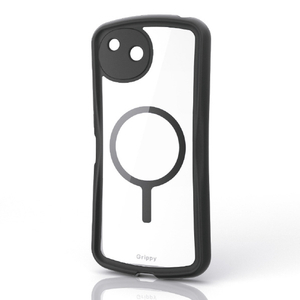 エレコム AQUOS wish6用 Grippy ハイブリッドケース フレームカラー 極限 MAGKEEP ブラック PM-S261GRFMKBK-イメージ1