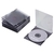 エレコム Blu-ray/DVD/CDケース(スリム/PS/1枚収納) 10パック CCD-JSCS10シリーズ クリアブラック CCD-JSCS10CBK-イメージ1