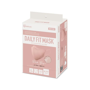 アイリスオーヤマ DAILYFITMASK立体 ふつう 30枚入 ピンクベージュ FCU8487RK-F30SPB-イメージ1