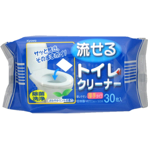 協和紙工 流せるトイレクリーナー 厚手 30枚 F609572-15-054-イメージ1