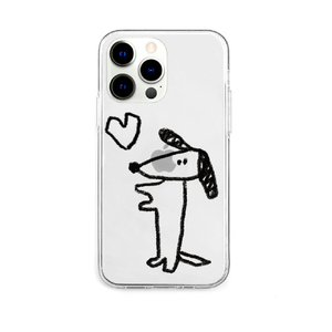 AKAN iPhone 13 Pro用ソフトクリアケース イヌハート AK21016I13P-イメージ1