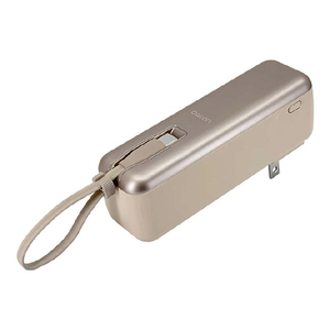 ラスタバナナ PD20W対応 TYPE-C1ポート TYPE-C直付ACモバイルバッテリー 5000MAH 10CM CALON トープ RLI050AC20W01TA-イメージ1