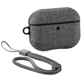 エレコム AirPods Pro 3用ファブリックタッチケース グレー AVA-AP07CCGY