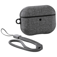 エレコム AirPods Pro 3用ファブリックタッチケース グレー AVA-AP07CCGY