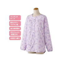ケアファッション ワンタッチパジャマ(上衣) パープル L FCS9509-013991812