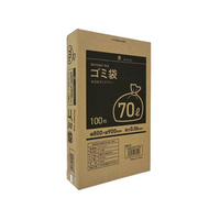 Forestway ゴミ袋(ティッシュBOXタイプ)黒 70L 100枚 F840032