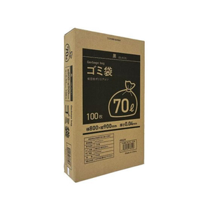 Forestway ゴミ袋(ティッシュBOXタイプ)黒 70L 100枚 F840032-イメージ1