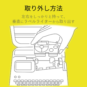 カラークリエーション ネームランド 互換テープカードリッジ CTC-CXR12YW-イメージ6