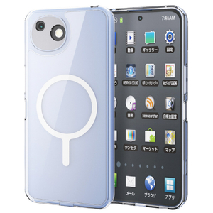 エレコム AQUOS wish6用 ハイブリッドケース 極限 MAGKEEP ホワイト PM-S261MAG02KWH-イメージ2