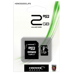 ハイディスク microSDメモリーカード(2GB) HDMCSD2GCLJP3-イメージ1