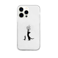 AKAN iPhone 13 Pro用ソフトクリアケース 親子キャット AK21017I13P