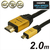 ホーリック HDMIマイクロケーブル(2．0m) ゴールド HDM20-017MCG-イメージ1
