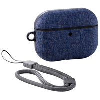 エレコム AirPods Pro 3用ファブリックタッチケース ネイビー AVA-AP07CCNV