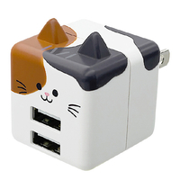 ラスタバナナ USB2ポート モバにゃー AC充電器 計2．4A ミッケ RAC2A2A02MIK