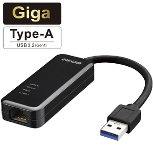 バッファロー Giga対応 Type-A USB3．2(Gen1)用LANアダプター ブラック LUA5-U3-AGTE-BK-イメージ12