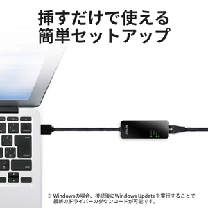 バッファロー Giga対応 Type-A USB3．2(Gen1)用LANアダプター ブラック LUA5-U3-AGTE-BK-イメージ4