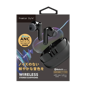 PGA アクティブノイズキャンセリング搭載 完全ワイヤレスイヤホン ブラック PGBTE19TW1BK-イメージ2
