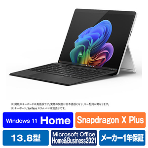 edion マイクロソフト Surface Pro(第11世代) 13インチ 5G対応(Snapdragon X Plus/16GB/256GB) プラチナ ZEJ-00011