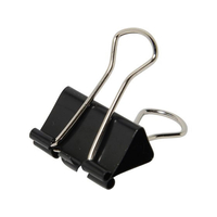 プラス ダブルクリップ 箱入 中 黒 10個入 FCF430T-CP-104/35-475