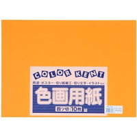 大王製紙 再生色画用紙 4ツ切 10枚 オレンジ FC232YN