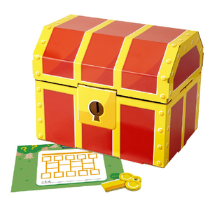 東具 ギフトゥール【宝箱】金銀財宝 Mサイズ(なぞときシート付) ｷﾞﾌﾄｳ-ﾙﾀｶﾗﾊﾞｺｻﾞｲﾎｳMﾅｿﾞﾄｷ-イメージ1
