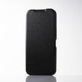 エレコム AQUOS wish6用 ハイブリッドケース フラップ付 極限 MAGKEEP ブラック PM-S261MAGFPKBK