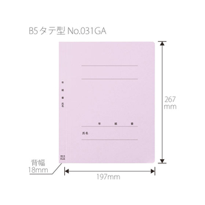 プラス 年組氏名フラットファイル B5タテ バイオレット 10冊 FCA6377-79-522 NO031GA-イメージ3