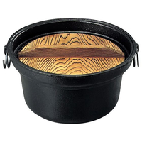 三和精機製作所 SN 鉄 しゃぶしゃぶ鍋 21cm(木蓋付) FC784LN-5269500