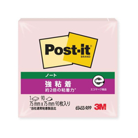 3M ポスト・イット ノート 再生紙 強粘着 75×75mm ピンク 1冊 F891362-654SS-RPP