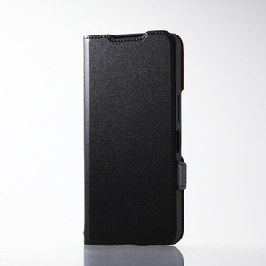 エレコム AQUOS wish6用 手帳型ケース 極限 薄型 磁石付 耐衝撃 ブラック PM-S261PLFU3KBK-イメージ1