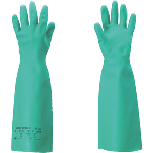 Ansell社 耐溶剤作業手袋　アルファテック　ソルベックス厚手ロング　３７－１８５　Ｌサイズ 37-185-9-イメージ1