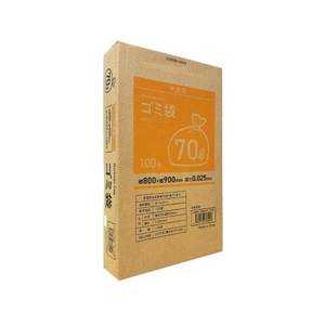 Forestway ゴミ袋(ティッシュBOXタイプ)半透明 70L 100枚 1箱 F840035-イメージ1