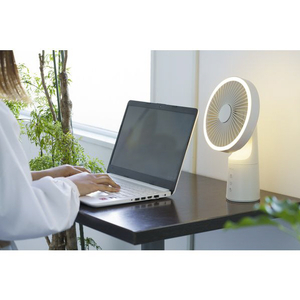 スリーアップ 充電式 LEDマルチポータブルファン アイボリー DF-T2233IV-イメージ9
