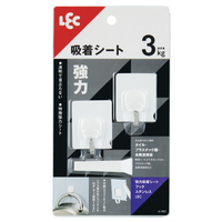レック 強力吸着シート フック ステンレス S 耐荷重3kg 2個入 ｷﾖｳﾘﾖｸｷﾕｳﾁﾔｸｼ-ﾄFｽﾃﾝ(ｼﾖｳ)