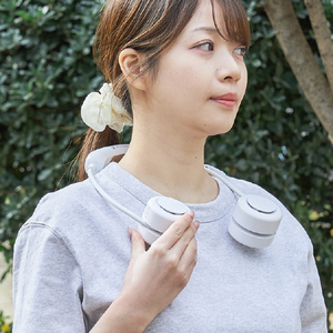 Life on Products ペルチェ冷却機能コンパクトネックファン リリーホワイト LCAF027-LW-イメージ2