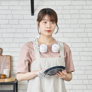 Life on Products ペルチェ冷却機能コンパクトネックファン リリーホワイト LCAF027-LW-イメージ4