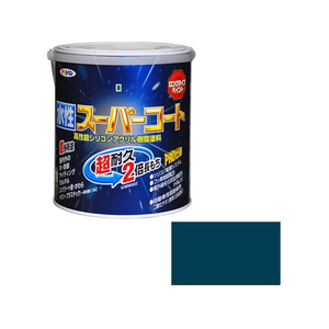 アサヒペン 水性スーパーコート 1.6L オーシャンブルー FC607NV-イメージ1