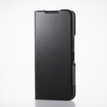 エレコム AQUOS wish6用 手帳型ケース 極限 薄型 磁石付 ブラック PM-S261PLFUKBK