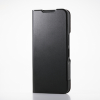エレコム AQUOS wish6用 手帳型ケース 極限 薄型 磁石付 ブラック PM-S261PLFUKBK