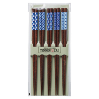 イシダ 客用箸 藍の園5膳組 ｷﾔｸﾖｳﾊｼｱｲﾉｿﾉ5P