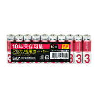 エルパ 単3形アルカリ乾電池10本入り 防災セレクト LR6-AD10SBS