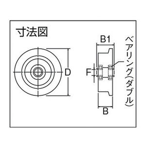 丸喜金属本社 枠無トロッシャー重量車 75mm L型 FC659EH-3543501-イメージ4