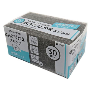 東和産業 KR毎日取替えスポンジ水切れ30個入り FC763TE-イメージ1