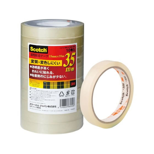 3M スコッチ 透明粘着テープ 3インチ 幅15mm×長さ35m 10巻 FCF966T-500-3-1535-10P-イメージ1