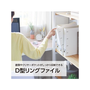 リヒトラブ リクエスト D型リングファイル A4タテ 背幅41mm 青 FCT1070-G1270-8-イメージ4