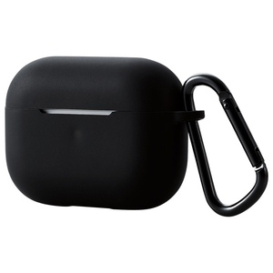 エレコム AirPods Pro用カラビナ付きシリコンケース ブラック AVA-AP2SCBK エレコム AirPods Pro用カラビナ付きシリコンケース ブラック AVA-AP2SCBK