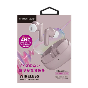 PGA アクティブノイズキャンセリング搭載 完全ワイヤレスイヤホン ピンク PGBTE19TW4PK-イメージ2