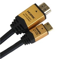 ホーリック HDMI(タイプA)-HDMI(タイプC)コネクタ HDMIミニケーブル(2．0m) ゴールド HDM20-021MNG